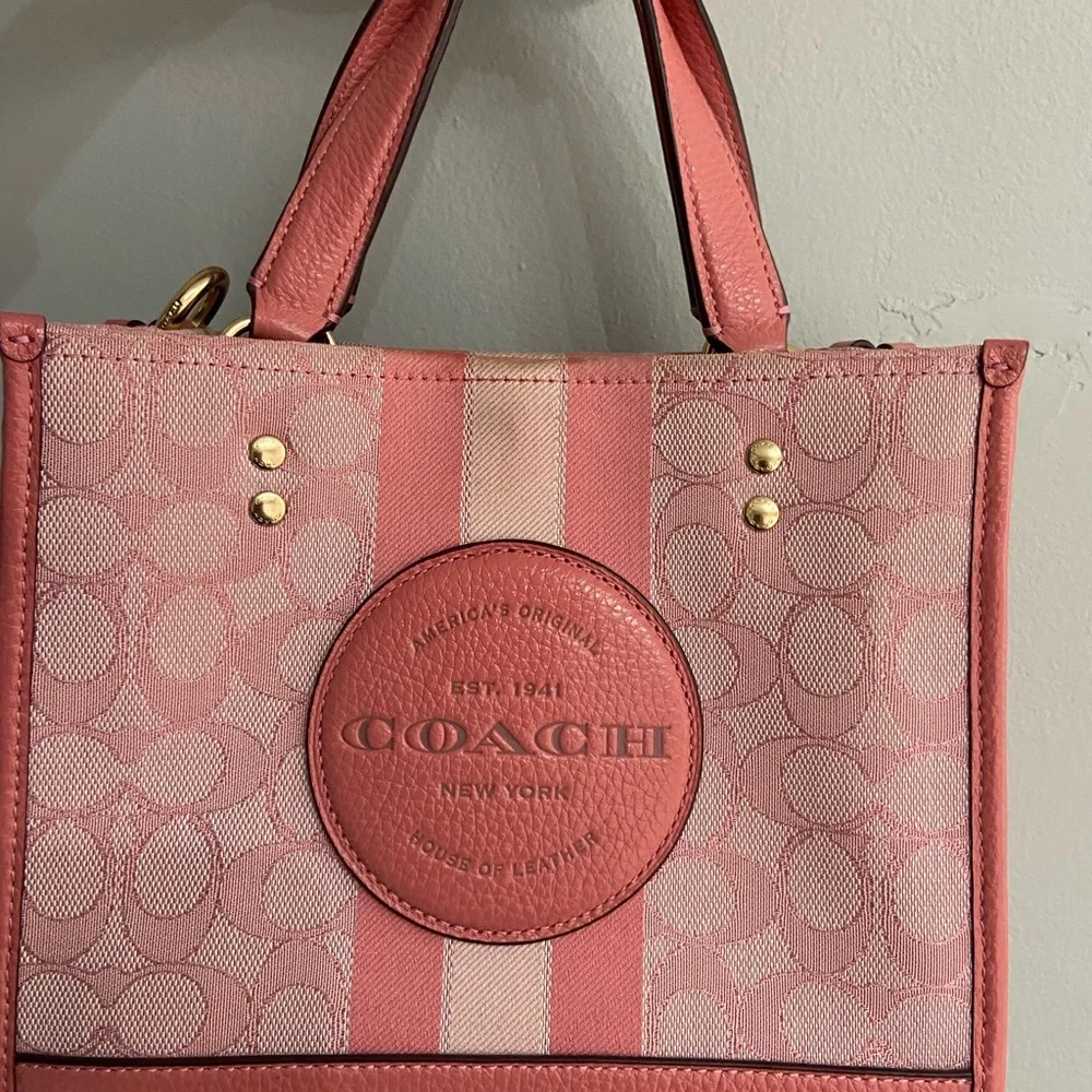 Coach Pink Signature Tote Bag - Picture 1 of 3